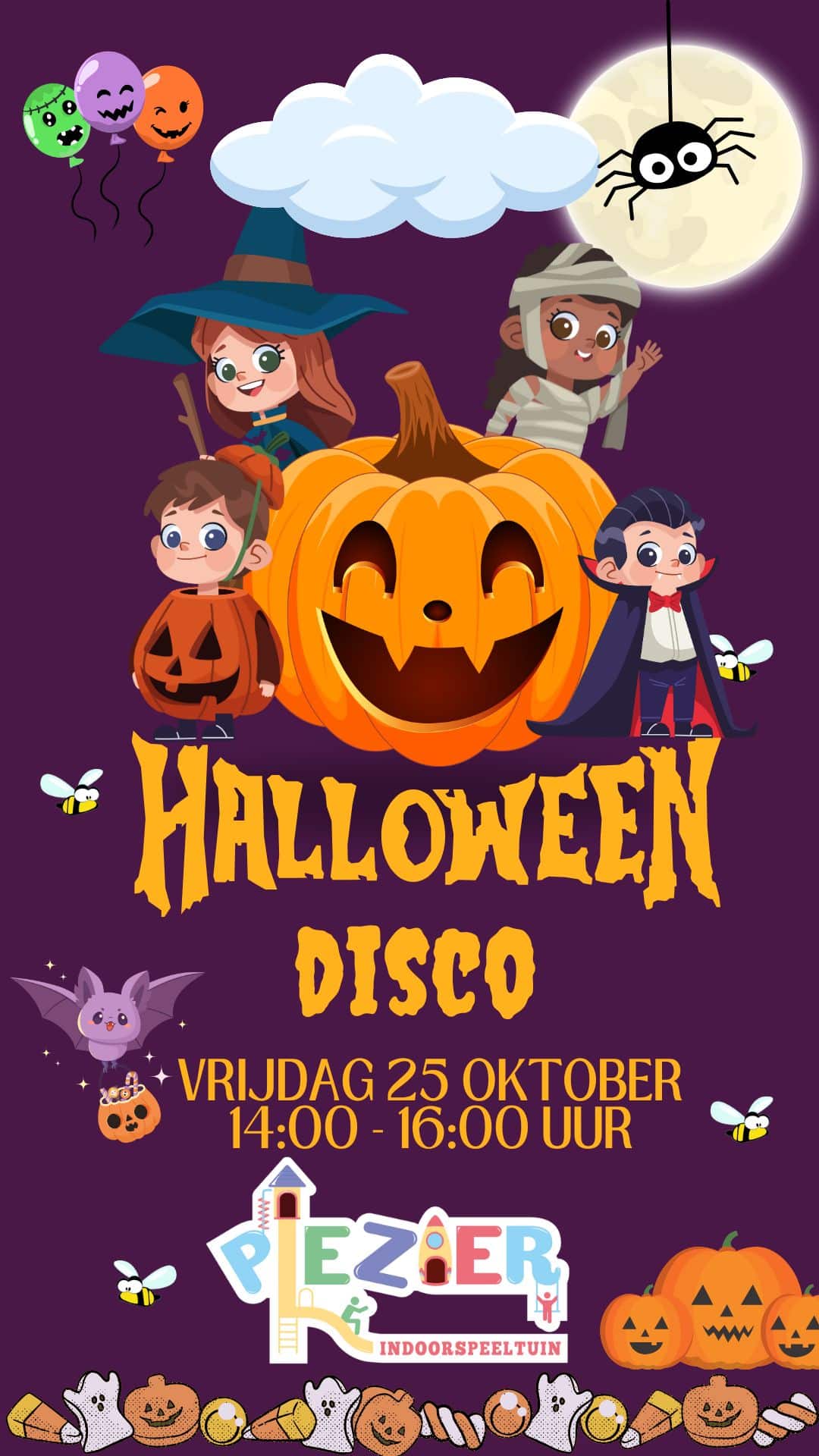 Vier Halloween bij Indoorspeeltuin Plezier