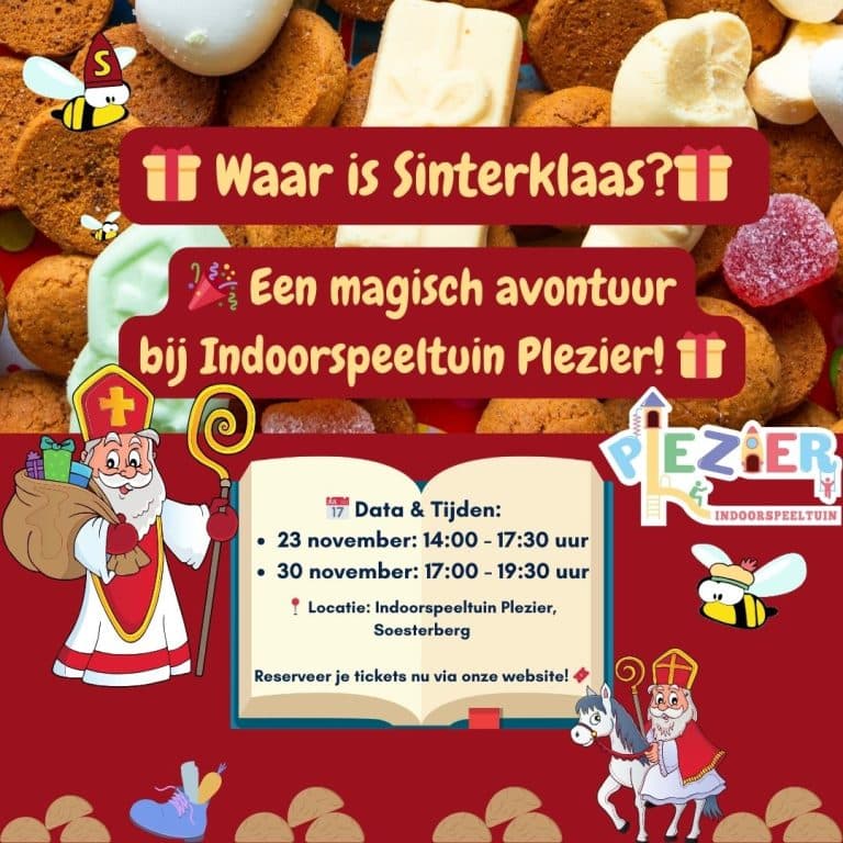 Sinterklaas komt Indoorspeeltuin Plezier Bezoeken